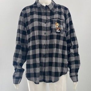 Cheetos Chester Cheetah Button Down Flannel Womens Large Cheetos
